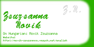 zsuzsanna movik business card